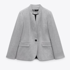 ZARA BASIC BLAZER GRAY SIZE 2